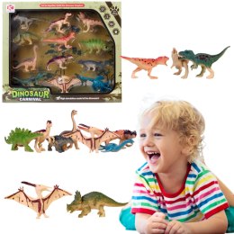 Mega zestaw gumowych dinozaurów zwierzęta 12 szt