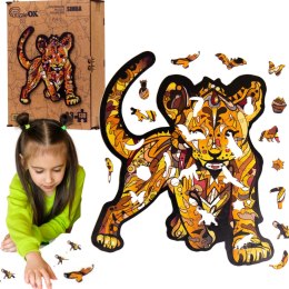Puzzle drewniane układanka lew mały tygrys simba