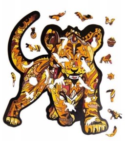 Puzzle drewniane układanka lew mały tygrys simba