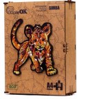 puzzle drewniane układanka lew mały tygrys simba