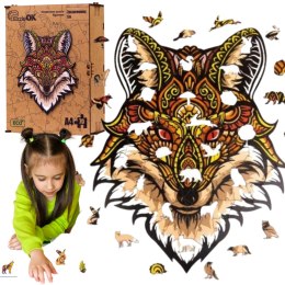 Puzzle drewniane układanka zaczarowany lis lisek