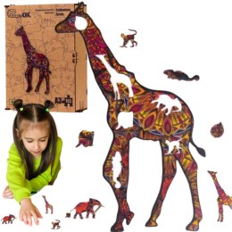 Puzzle drewniane układanka żyrafa cętkowana