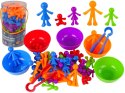 Zabawka do sortowania kolorów edukacyjna ludziki rodzina 40 elementów
