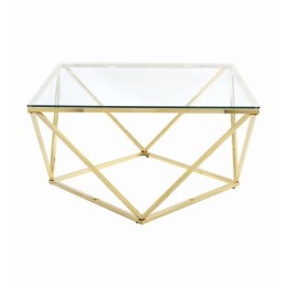 Stolik stół  kawowy okolicznościowy diament złoty 80x80x46cm