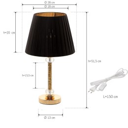 Lampa stołowa francuskie złoto h=51,5cm