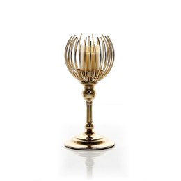 Świecznik metalowy torino, złoty ø13x28cm