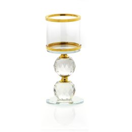 Świecznik szklany ø7x17cm