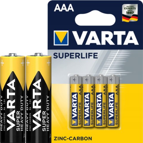 bateria varta r03 superlife 1,5v heavy duty aaa