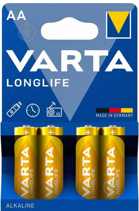 baterie alkaliczne varta lr6/4szt. longlife 1,5 v