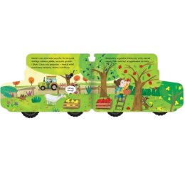 Książeczka książka dla dzieci ruchome kółka świat na kółkach traktor