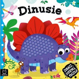 Książeczka książka dla dzieci sensoryczna zobacz dotknij poczuj dino