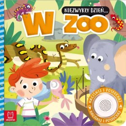 Książeczka książka dla dzieci z dźwiękiem niezwykły dzień w zoo
