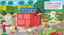 Książeczka książka dla dzieci z okienkami dla dzieci - na wsi 