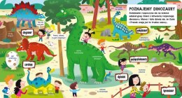Książeczka książka dla dzieci z okienkami dla maluchów - dinozaury