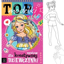 Książeczka książka dla dzieci zestaw kreatywny top modelki naklejki