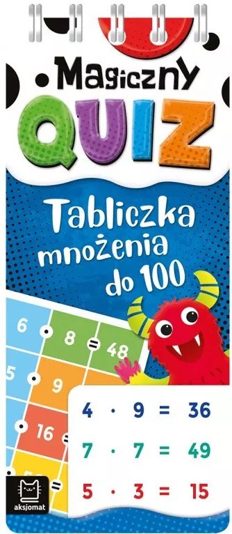 Magiczny quiz tabliczka mnożenia do 100 na spirali