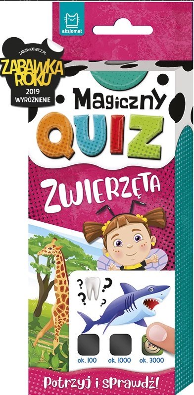 Magiczny quiz zwierzęta znikająca farba nauka