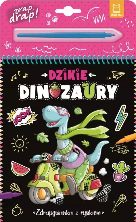 zdrapywanka notes z rysikiem dzikie dinozaury