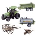  farma domek rolnika traktor zwierzęta 2 rolników narzędzia akcesoria