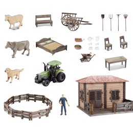  farma ranczo gospodarstwo domek rolnik zwierzęta zagroda traktor