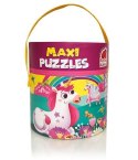 gra edukacyjna maxi puzzle 2w1 jednorożce obrazki układanka roter 