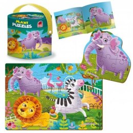 Gra edukacyjna maxi puzzle 2w1 zoo obrazki układanka roter 