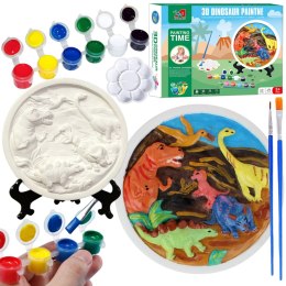 Podstawa gipsowa do malowania dinozaury mały artysta farbki + akcesoria