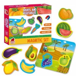 Zestaw magnetyczny owoce i warzywa z tablicą magnesy układanka roter kafer