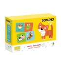 Gra domino zwierzątka dla dzieci kolorowe karty do zabawy dla najmłodszych