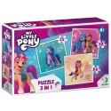 puzzle 3w1 my little pony niezwykły zestaw układanek dla najmłodszych