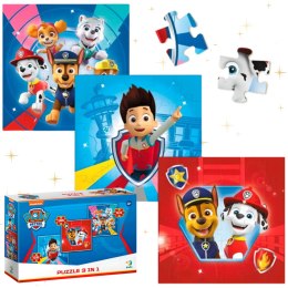 Puzzle 3w1 psi patrol paw patrol trzy układanki w jednym dla