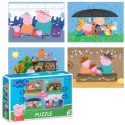 puzzle 4w1 świnka peppa cztery układanki w jednym opakowaniu dla dzieci