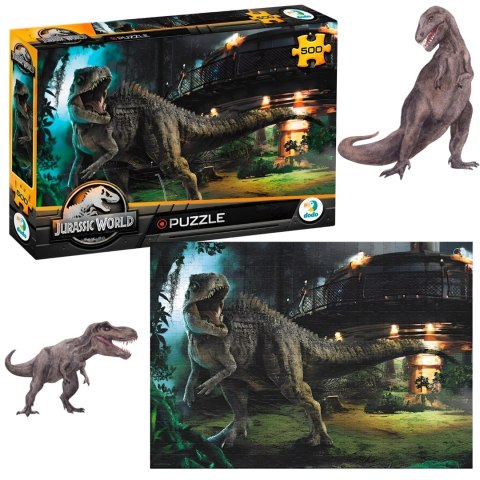 puzzle jurassic world 500 elementów mega układanka dinozaury park jurajski