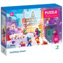 puzzle świąteczne miasteczko 60 elementów urocza układanka dla najmłodszych