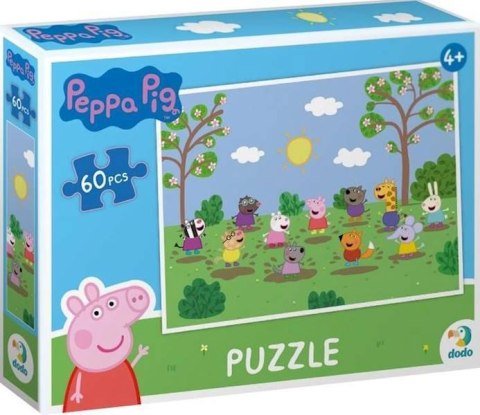 puzzle świnka peppa z przyjaciółmi 60 elementów do ułożenia dla dzieci