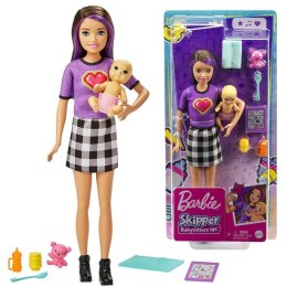 Lalka Barbie Skipper opiekunka + niemowlak akcesoria GRP11 ZA5084