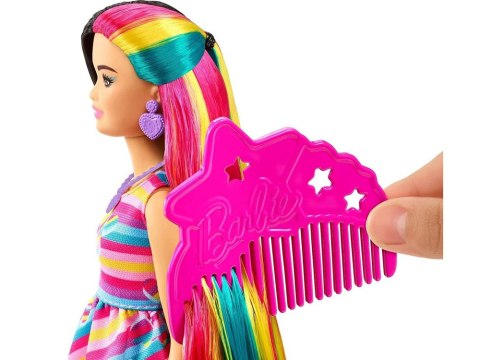 Lalka Barbie Totally Hair Kolorowe włosy akcesoria serduszka HCM90