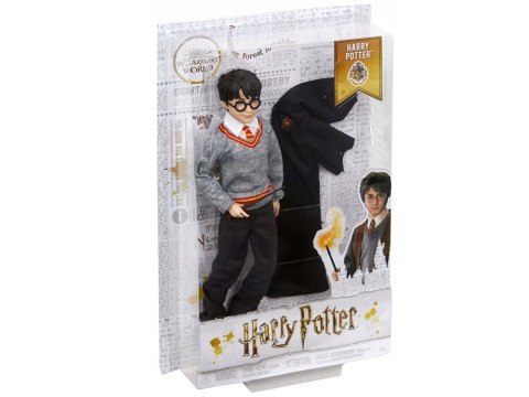 Lalka Harry Potter w szkolnych szatach Gryffindor + różdżka FYM50