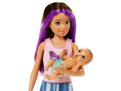 Lalka Barbie Skipper Babysitters opiekunka + bobas akcesoria ZA5095