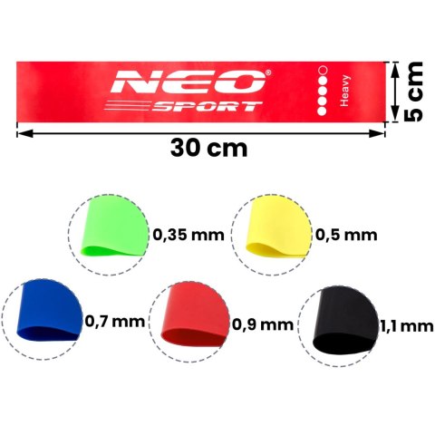 Zestaw taśm oporowych do ćwiczeń NS-959 Neo-Sport 5 szt.