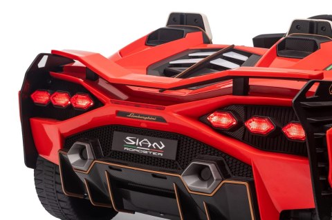 4x100W 24V Dwuosobowy Auto na akumulator Lamborghini SIAN Czerwony 4x100W 24V Dwuosobowy Auto na akumulator Lamborghini SIAN Czerwony