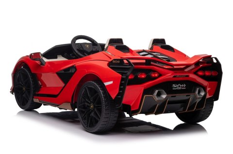 4x100W 24V Dwuosobowy Auto na akumulator Lamborghini SIAN Czerwony 4x100W 24V Dwuosobowy Auto na akumulator Lamborghini SIAN Czerwony