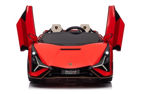 4x100W 24V Dwuosobowy Auto na akumulator Lamborghini SIAN Czerwony 4x100W 24V Dwuosobowy Auto na akumulator Lamborghini SIAN Czerwony