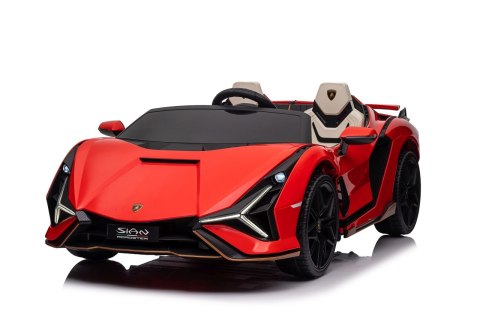 4x100W 24V Dwuosobowy Auto na akumulator Lamborghini SIAN Czerwony 4x100W 24V Dwuosobowy Auto na akumulator Lamborghini SIAN Czerwony