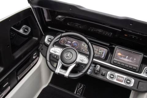 24V 800W 4x4 2osbowy Auto na akumulator Mercedes Benz G63 AMG Biały