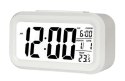 Budzik - zegar cyfrowy LED biały