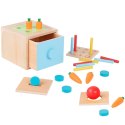 Tooky Toy Drewniana Kostka Edukacyjna Szuflada Pudełko Montessori Sorter Nauka Kolorów 4w1 3 szt.