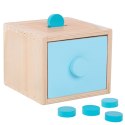 Tooky Toy Drewniana Kostka Edukacyjna Szuflada Pudełko Montessori Sorter Nauka Kolorów 4w1 3 szt.