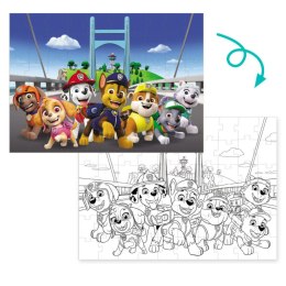 Puzzle 2w1 psi patrol paw patrol układanka i kolorowanka w jednym zestawie