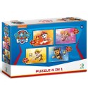 puzzle 4w1 psi patrol cztery układanki w jednym opakowaniu dla dzieci